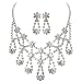 Jewelry : Cluster Loop Hollywood Crystal Earrings and Necklace Set