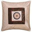 Decorative Handmade Beige & Brown Chinese Calligraphy Golden Sunflower Cushion Cover / Pillow Sham