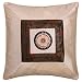 EXP Handmade Beige & Brown Chinese Calligraphy Golden Sunflower Cushion Cover / Pillow Sham