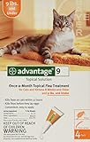Advantage Once-A-Month Topical Flea Treatment for Cats & Kittens up to 9 Lbs (4 Applications)