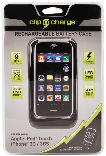 Premier CNCIP3BC Clip N Charge Battery Case for Apple iPhone Touch & 3G/3Gs