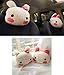 easytrade 1 Pair Cute Lovely Plush Small Eye Rabbit Car Auto Headrest Head Pillow Seat Neck