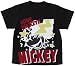 DISNEY・BABY ミッキー 幼児 フロッキープリントTシャツ 綿 クロ 70216-95サイズ