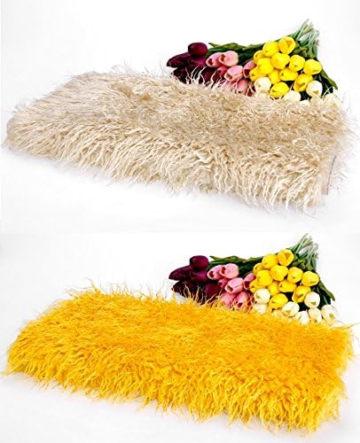 Lcukcart Baby Kids 100 x 50cm Faux Fur Blanket Basket Stuffer Photography Props (Khaki)