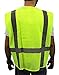 XXL / Ansi Class 2 High Visibility Safety Vest: Solid Lime Front/ Mesh Back
