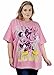Disney Plus Size T-shirt Mickey and Minnie Mouse Gitter Love Print Pink 2X