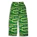 Fun Boxers - Mens Cotton Lounge Pant, 'Blogworthy' Text Allover, Green