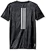 adidas Big Boys' Performance Short Sleeve Tee, Dark Grey/Black, Medium/10-12