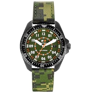 H3 Tactical Mens FIELD OPS Green Camo Strap Watch #H3.202461.09 by H3 Tactical