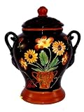 Tuscany Vineyard Wine Decor Brown Flower COOKIE JAR, CANISTER