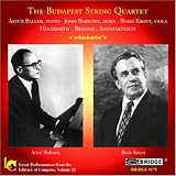 Great Performances From the Library of Congress 21; The Budapest String Quartet, Artur Balsam, John Barrows, Boris Kroyt