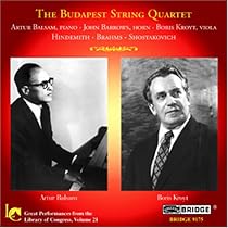 Great Performances From the Library of Congress 21; The Budapest String Quartet, Artur Balsam, John Barrows, Boris Kroyt