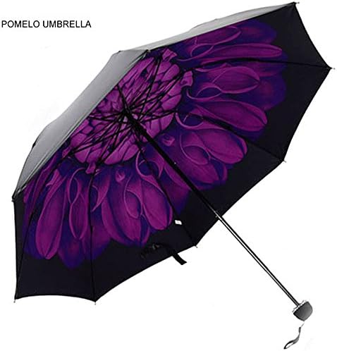 POMELO UMBRELLA UV-protection, Manual Floding Compact Travel Umbrella(Free Epacket w Tracking no) (violet)