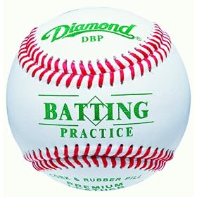 Diamond DBP Batting Practice Baseball Diamond DBP Batting Practice Baseball (White, One Dozen)