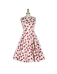 Sexy Full-Skirt Cocktail Sleeveless Cotton/Elastane Vintage Evening Dress/Prom Dress/Wedding Party Dress 