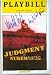 Maximilian Schell & Robert Foxworth autographed Playbill Program Judgement at Nuremberg Broadway Show