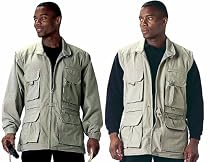 Khaki Convertible Safari Outback Trailblazer Jacket and Vest
