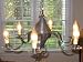 Irvins Hand Punched Tin 6 Arm Witches Hat Electric Chandelier #148W NEW