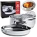 Camerons Oval Multi Roaster- 3-in-1 Stock Pot (11 QT), Roasting Pan w Rack and Saute Cookware- Stainless Steel Tri Ply, Induction Compatible w Stick Resistant Interior