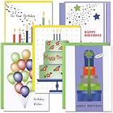 Birthday Cards: Celebration Assortment - 2 each of 5 designs, box of 10 cards & 12 envelopes