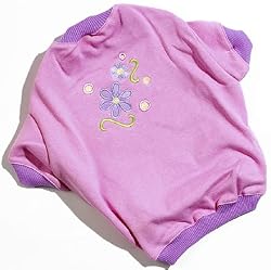 Pink Flower Dog T-shirt - Size 10-12"