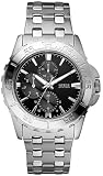 Guess, Men's, Chronograph, Blck Dial, All Stainless Steel Watch