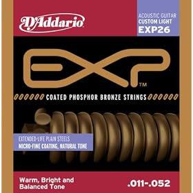 D'Addario �_�_���I �A�R�[�X�e�B�b�N�� EXP26 Custome Light [.011-.052] EXP Coated Phosphor Bronze