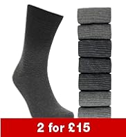 7 Pairs of Freshfeet Stripe Socks with Silver Technology 7 Pairs of Freshfeet Stripe Socks with Silver Technology