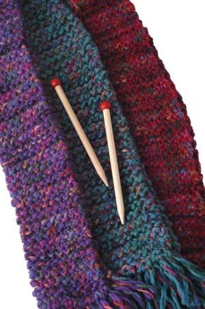 Harrisville Designs / Quick to Knit Scarf Kit for Beginners, Purple