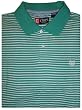 Men's Chaps Ralph Lauren Short Sleeve Polo Shirt Green with White Stripes