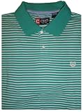 Men's Chaps Ralph Lauren Short Sleeve Polo Shirt Green with White Stripes