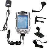 Car / Auto Multi Adapter Mount Holder GPS Navigation Kit for the Compaq iPAQ h3700 with built in charger - Gomadic Brand