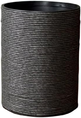 Lamont Limited Hand Spun Wastebasket, Black