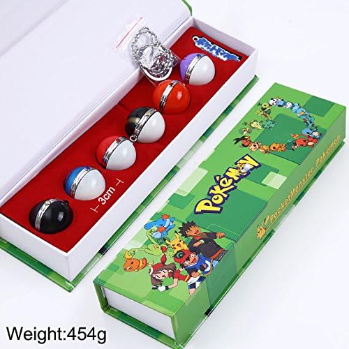 6pcs/set Pokemon Pokeball PVC Action Figure Keychain Toy 3" 3cm Colorful Ball Anime Toys Furnish,Collection Kids Gifts