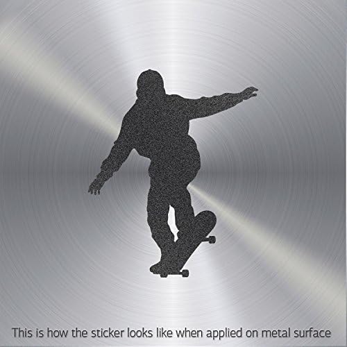 Stickers Decal Skateboard Figure Weatherproof Sailboats Specialty St Black_Metallic (5 X 4.09 In)