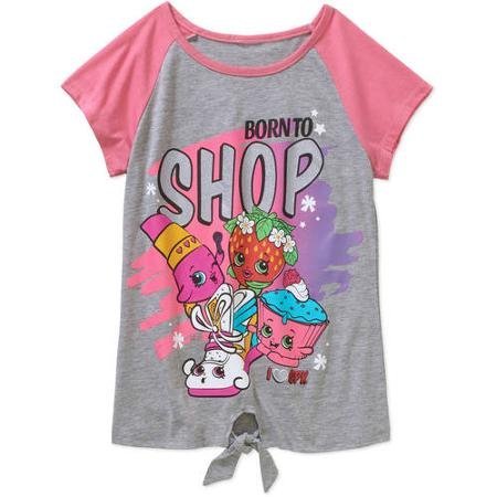Shopkins Girls Born to Shop graphic Glitter Tee Shirt