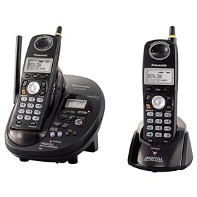 Remanufactured Panasonic KX-TG2432B 2.4 GHz FHSS GigaRange Dual-Handset Cordless Phone System with Digital Answering System - Black