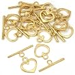 Bali Heart Toggle Clasp Gold Plated 15.5mm Approx 14