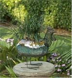 Rooster Decorative Ceramic and Metal Planter - B001C5UZUM