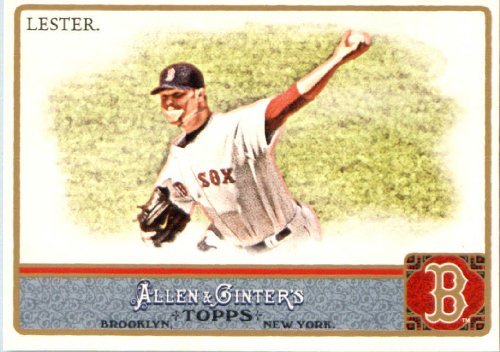 2011 Topps Allen & Ginter Baseball Card # 320 Jon Lester SP - Boston Red Sox (Short Print) In a Protective Display Case!