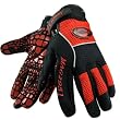 Neiko Red Mesh Silicone Printed Gloves Medium