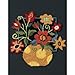 Dimensions Needlecrafts 73222 Punch Needle, Floral On Black