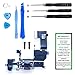 iPhone 5C Charge Port Dock, and Headphone Jack Flex Cable (Black) Replacement Kit with DM Tools and Instructions Included - DIYMOBILITY