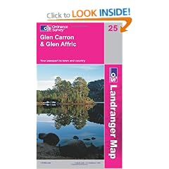 Glen Carron and Glen Affric (OS Landranger Map)