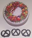 Scott's Cakes 1 lb. Dark Chocolate Covered Pretzel in a Wreath Tin