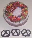 Scott's Cakes 1 lb. Dark Chocolate Covered Pretzel in a Wreath Tin