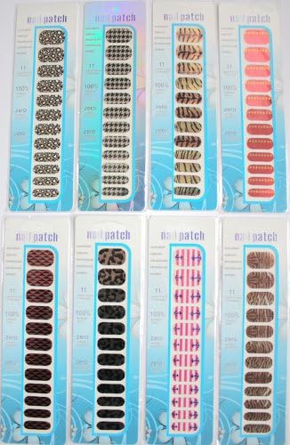 3d Metallic Nail Patch Foil Stickers (Gold Skin )