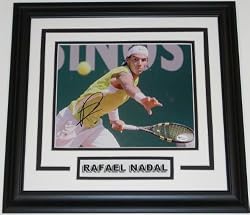 Rafael Nadal Autographed Tennis 8x10 action Photo ~ Custom Framed