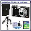 Panasonic Lumix DMC-ZR1 12.1MP Digital Camera w/ Leica 8x Optical Zoom Lens (Black) DMC-ZR1K + Joby Gorillapod Flexible Tripod + Transcend 4GB SDHC + PerFect Fit Digital Camera Case