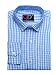 Formals by Koolpals-Cotton Blend FEROZI OFFICE BLUE WHITE CHECKS Shirt. RS.329.00